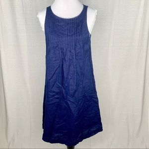 Vineyard Vines navy blue pintuck swing dress NWT